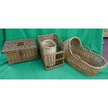 4 wicker baskets