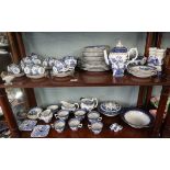 Large collection of blue and white china - Real Old Willow pattern