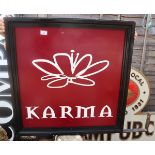 Karma double sided pub sign - Approx size: 82cm x 82cm