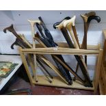 Stick stand together with a collection of quality walking sticks