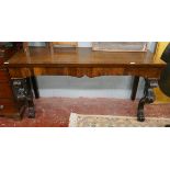 Regency rosewood console table - Approx size: W: 156cm D: 55cm H: 77cm