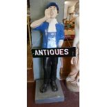 Newspaper selling boy - Life size figure - Approx height: 162cm