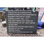 Railway sign - This is the Old Ringwood - Approx size: 82cm x 62cm