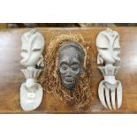 3 tribal masks