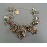 Silver charm bracelet