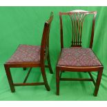 Set of 6 Chippendale style chairs