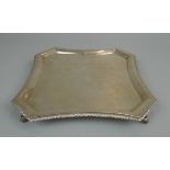 Hallmarked heavy silver salver - Approx weight 645g