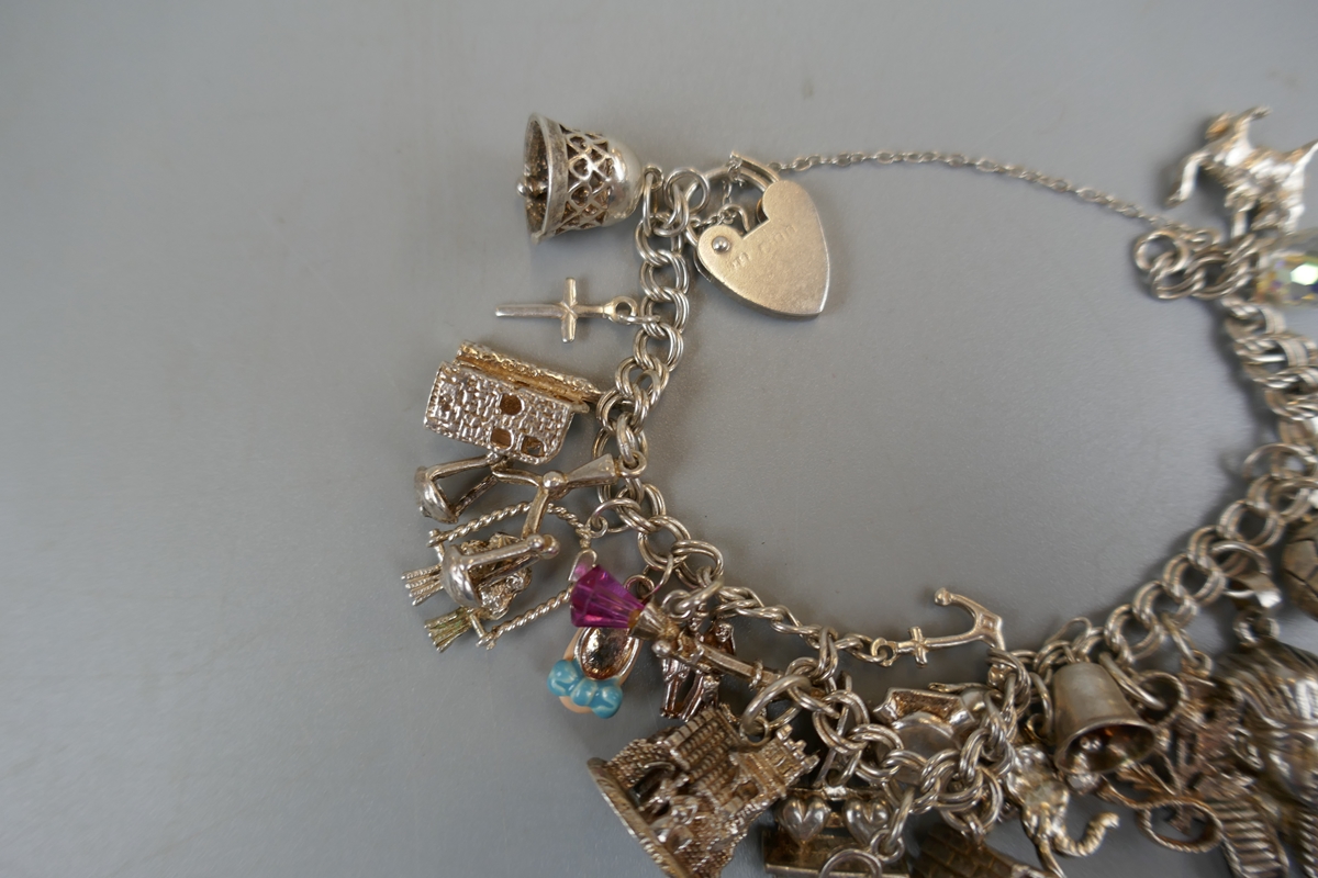 Silver charm bracelet - Image 4 of 4