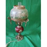 Ornate gilt table lamp