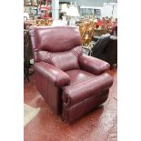 Leather recliner chair