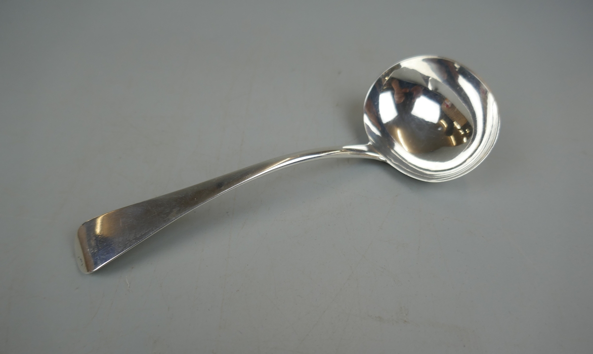 Hallmarked silver Georgian ladle