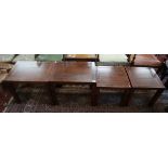 2 pairs of hardwood occasional tables