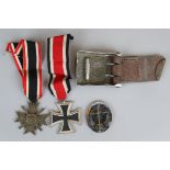 2 German crosses together with belt buckle