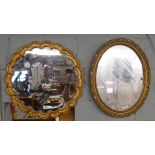 2 gilt framed mirrors