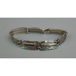 Silver shell bracelet