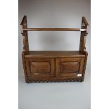 Oak hanging cupboard shelf