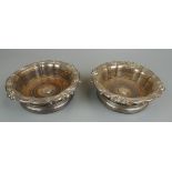 Pair of silver plated Victorian Champagne coasters