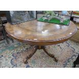 Inlaid Italian walnut breakfast table