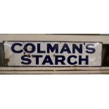 Original enamel sign - Colman's Starch - Approx size: 158cm x 41cm