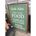 Cask Ales sign - Approx size: 80cm x 120cm