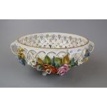 Dresden bowl adorned with flowers