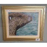 Original pastel - Otter signed TCT