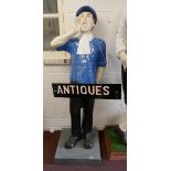 Newspaper selling boy - Life size figure - Approx height: 162cm