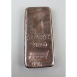 Silver 1kg bar marked 999