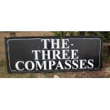 The Three Compasses pub sign - Approx size: 246cm x 90cm