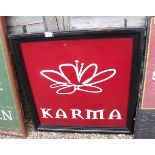 Karma double sided pub sign - Approx size: 82cm x 82cm