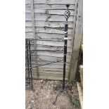 Metal hanging basket stand