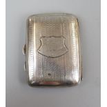 Hallmarked silver cigarette case - Approx weight: 62g