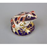 Royal Crown Derby frog paperweight gold stopper