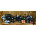 Collection of cameras and accessories