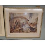 Signed Russell Flint print - A Question of Colour