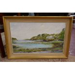 Oil on board Cornish coastal scene by Harry Prest