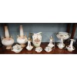 Collection of Crown Devon blush ivory etc