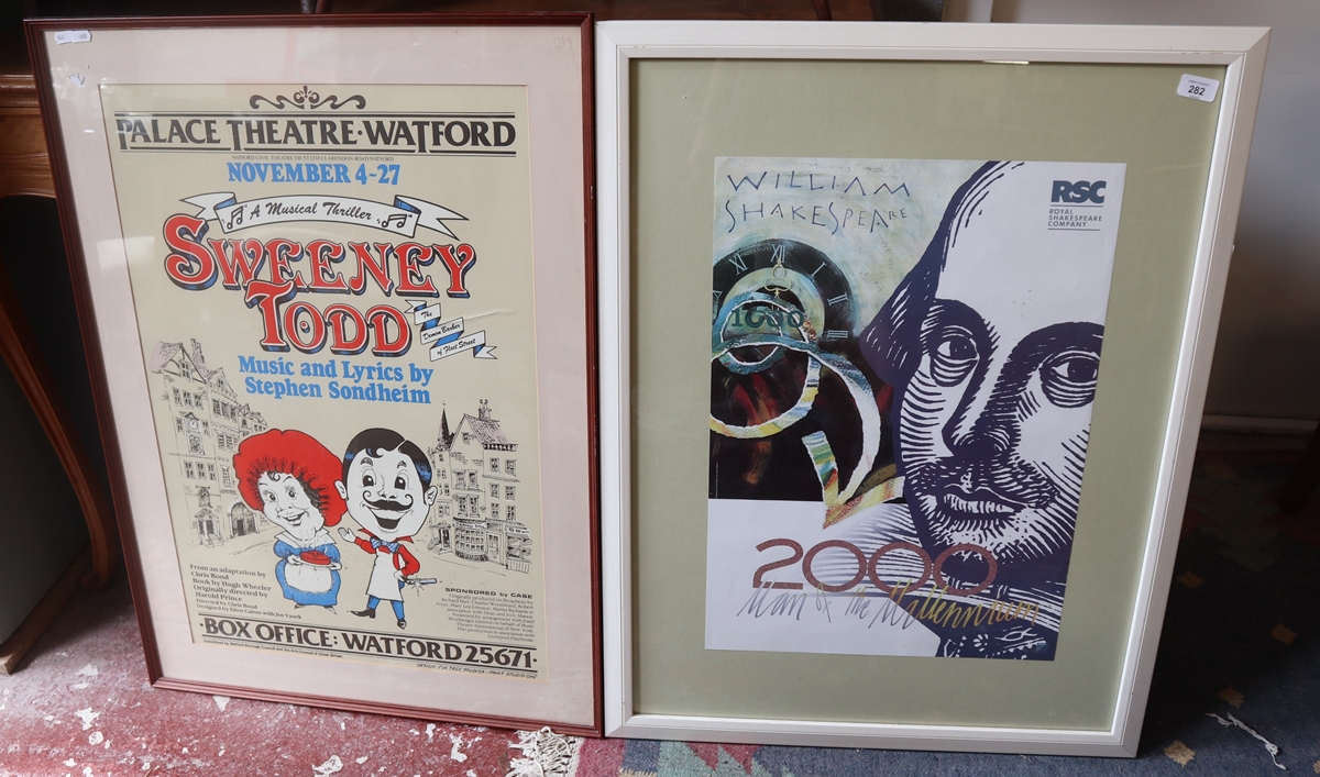 2 framed theatrical posters