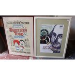 2 framed theatrical posters