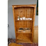 Tall pine bookcase - Approx size: W: 86cm D: 30cm H: 178cm