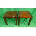 Pair of hardwood occasional tables