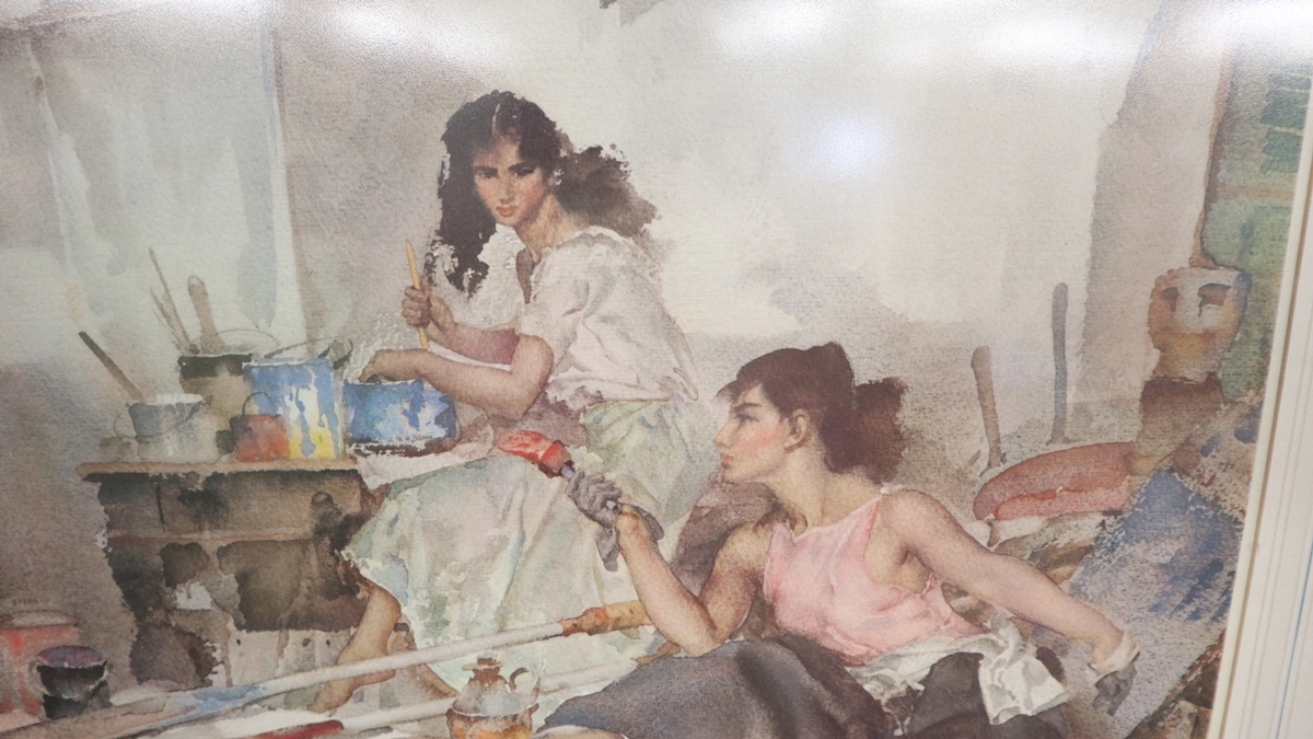 Signed Russell Flint print - A Question of Colour - Bild 4 aus 4