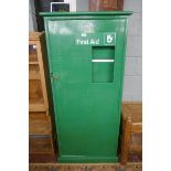 Railway first aid cabinet - Approx size: W: 71cm D: 39cm H: 152cm