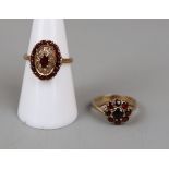 2 gold ruby set rings