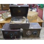 2 radios to include Marconi & a turntable