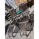 Pair of teak steamer chairs