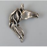 Hallmarked silver horse head brooch