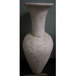 White terracotta urn - Approx height: 97cm