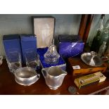 Collectables to include pewter and crystal etc