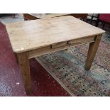 Pine farmhouse table - Approx size: L: 122cm W: 86cm H: 72cm
